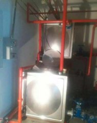 消防水箱公司保温水箱公司成功完成沛县方形不锈钢水箱安装